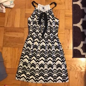 Maurice’s black and white chevron dress